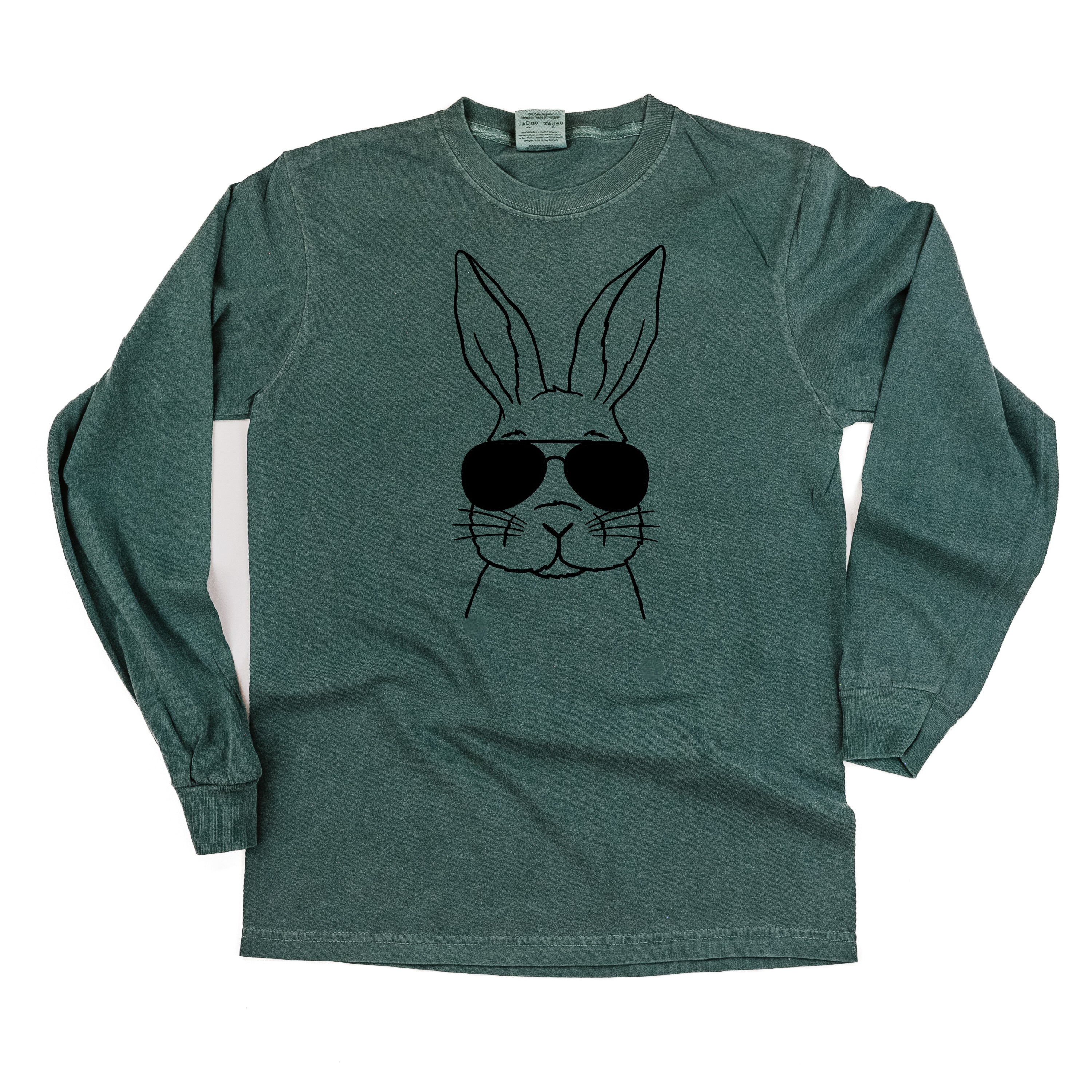 Cool Bunny - LONG SLEEVE Comfort Colors Tee Little Mama Shirt Shop