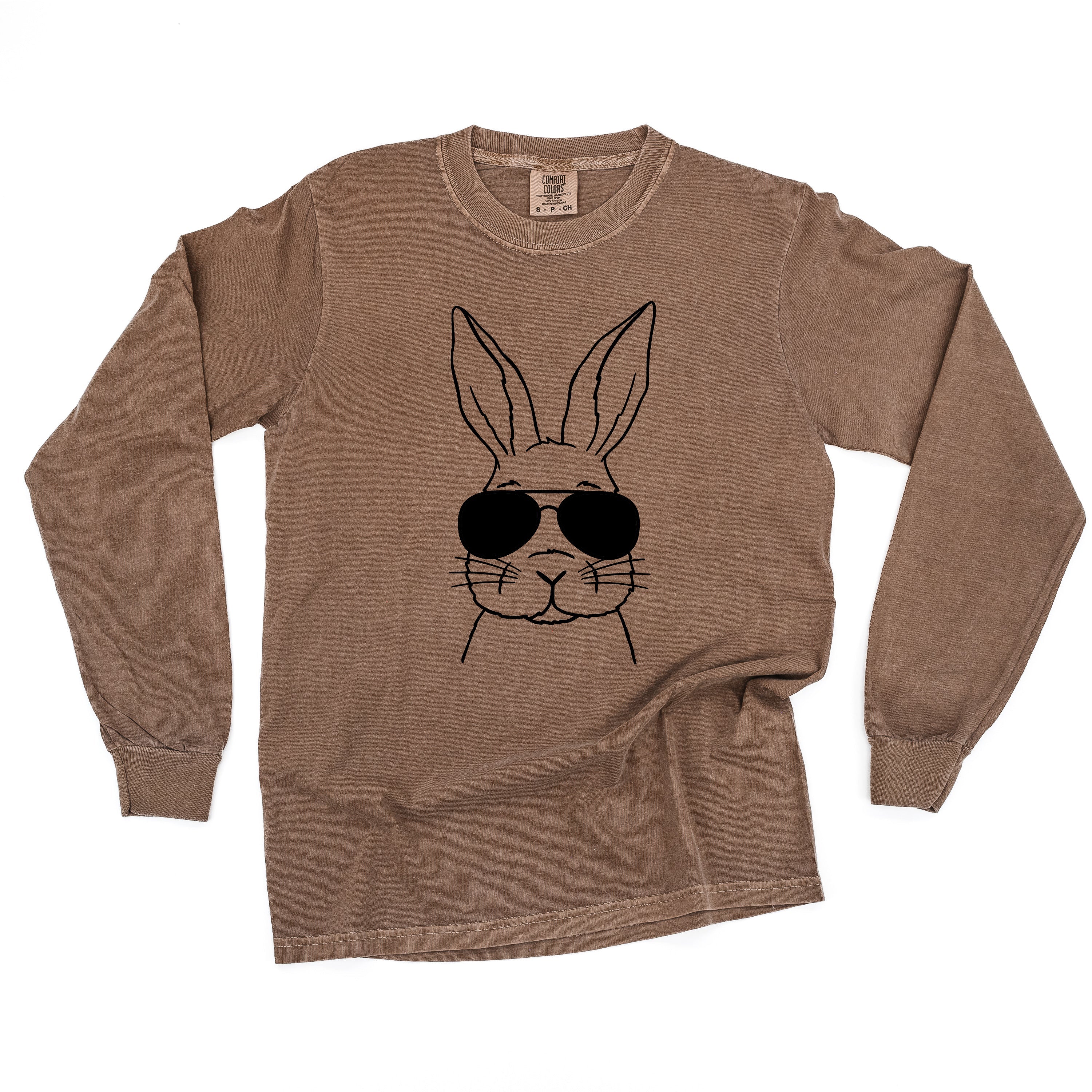 Cool Bunny - LONG SLEEVE Comfort Colors Tee Little Mama Shirt Shop