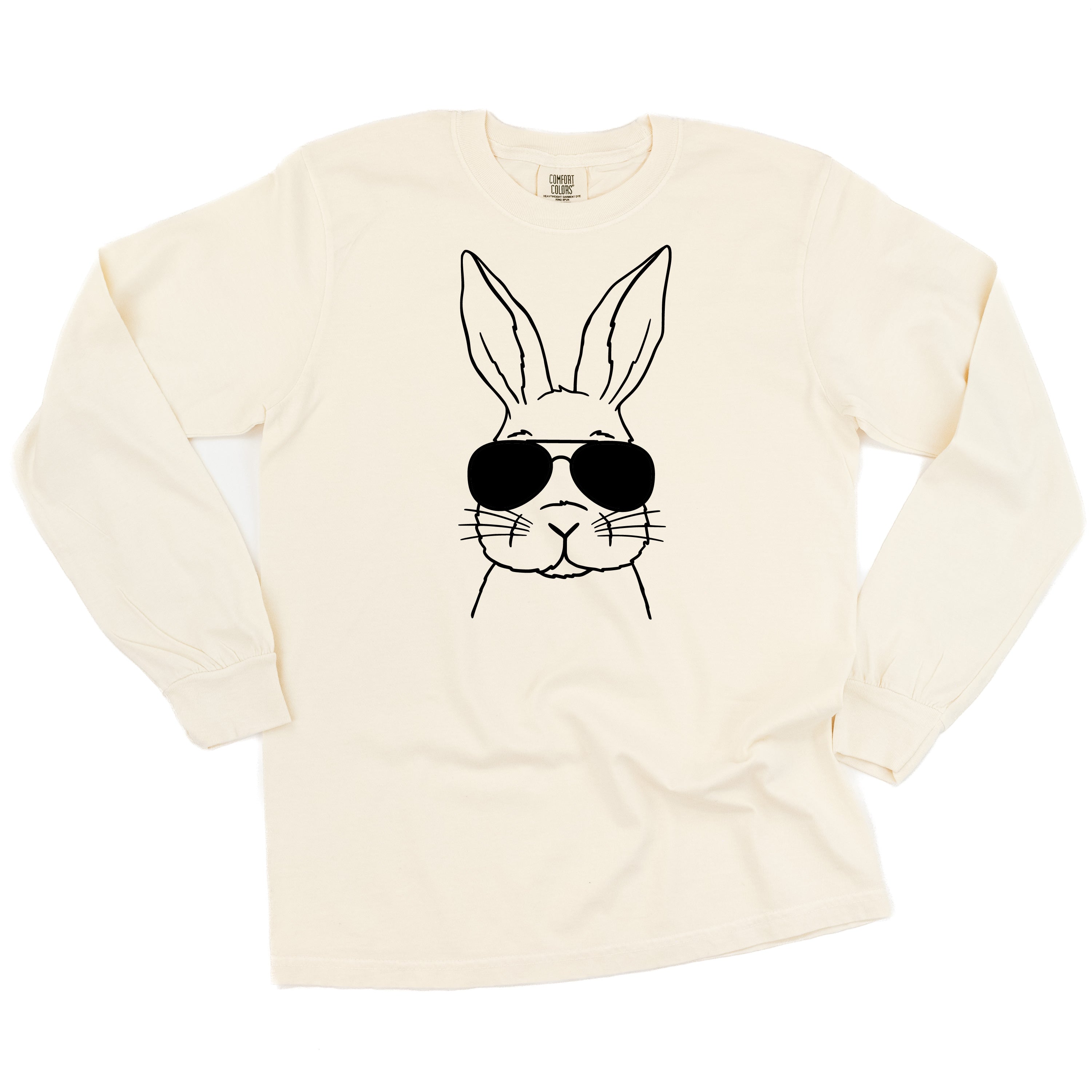 Cool Bunny - LONG SLEEVE Comfort Colors Tee Little Mama Shirt Shop