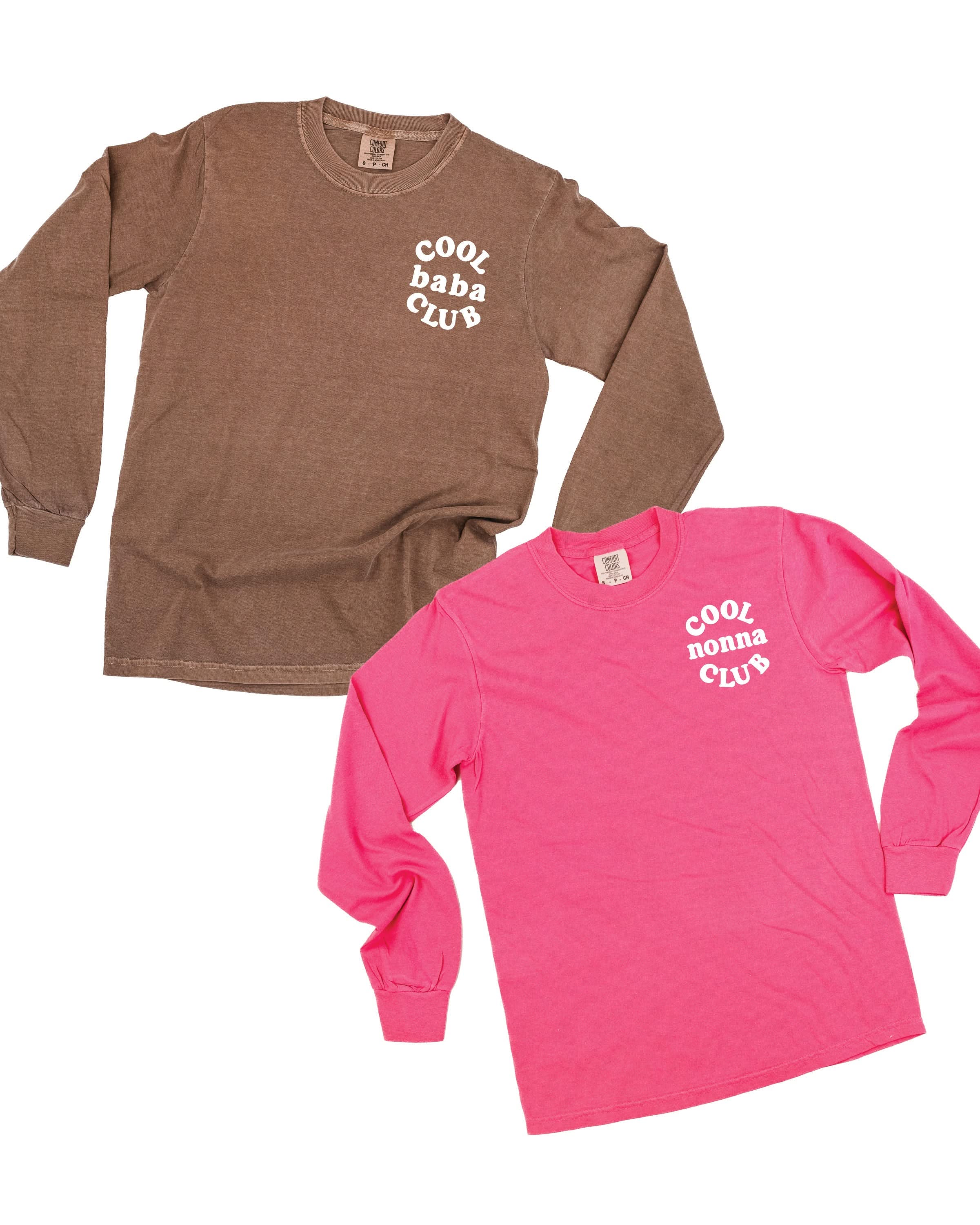 "Cool _____ Club" - Smiley (pf&b) - (Choose Your Name) - Long Sleeve Comfort Colors Tee Little Mama Shirt Shop