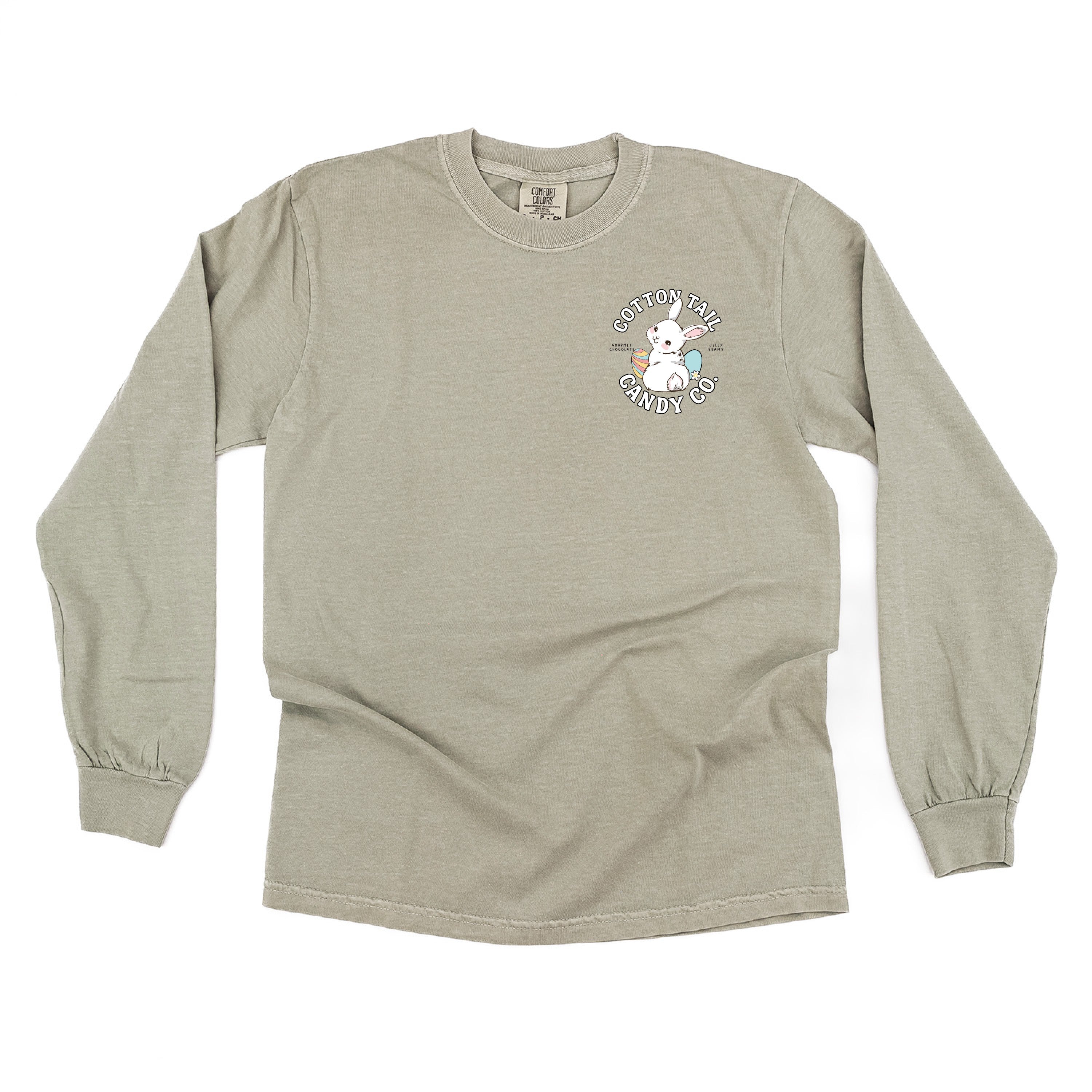 Cotton Tail Candy Co. (pocket) - LONG SLEEVE Comfort Colors Tee Little Mama Shirt Shop