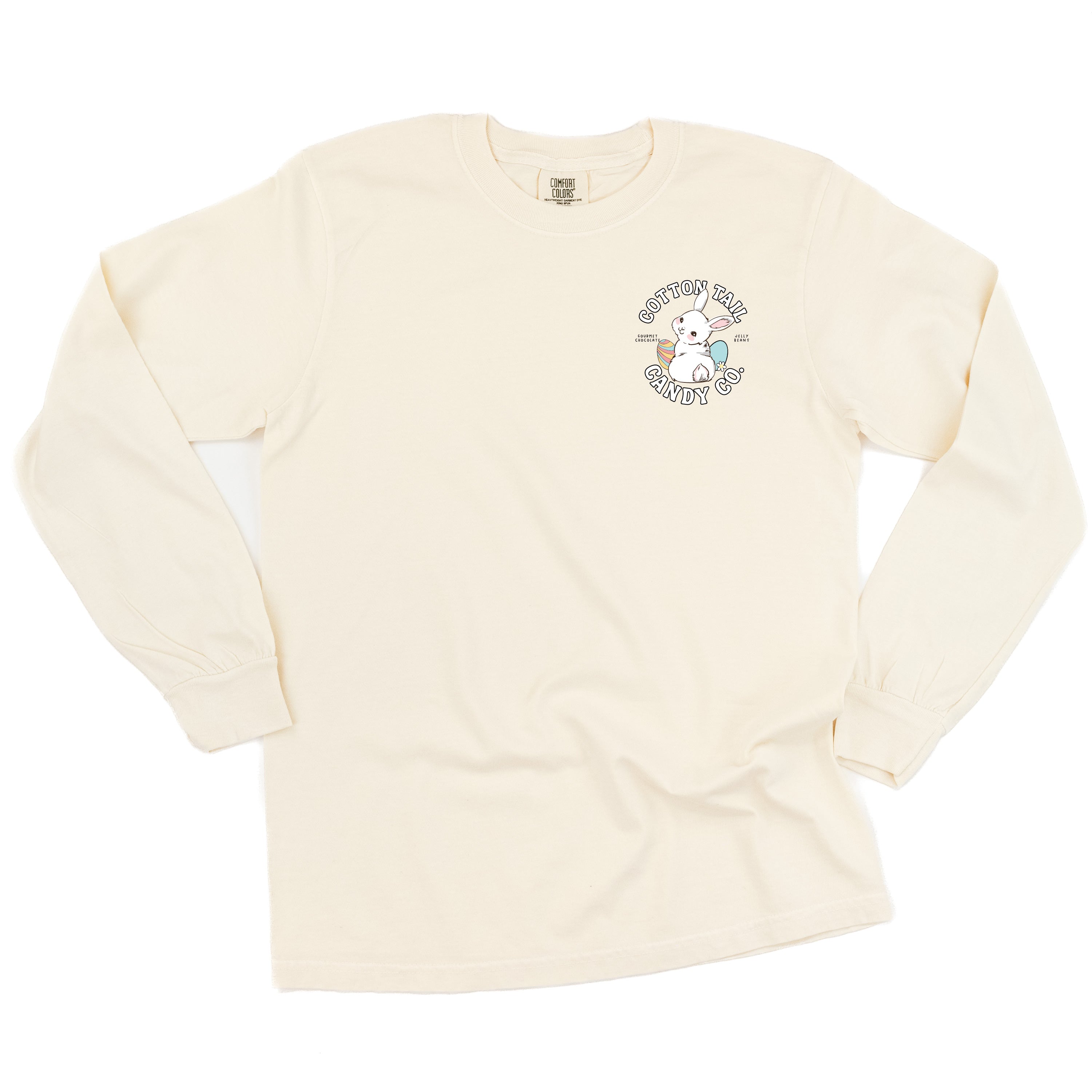 Cotton Tail Candy Co. (pocket) - LONG SLEEVE Comfort Colors Tee Little Mama Shirt Shop
