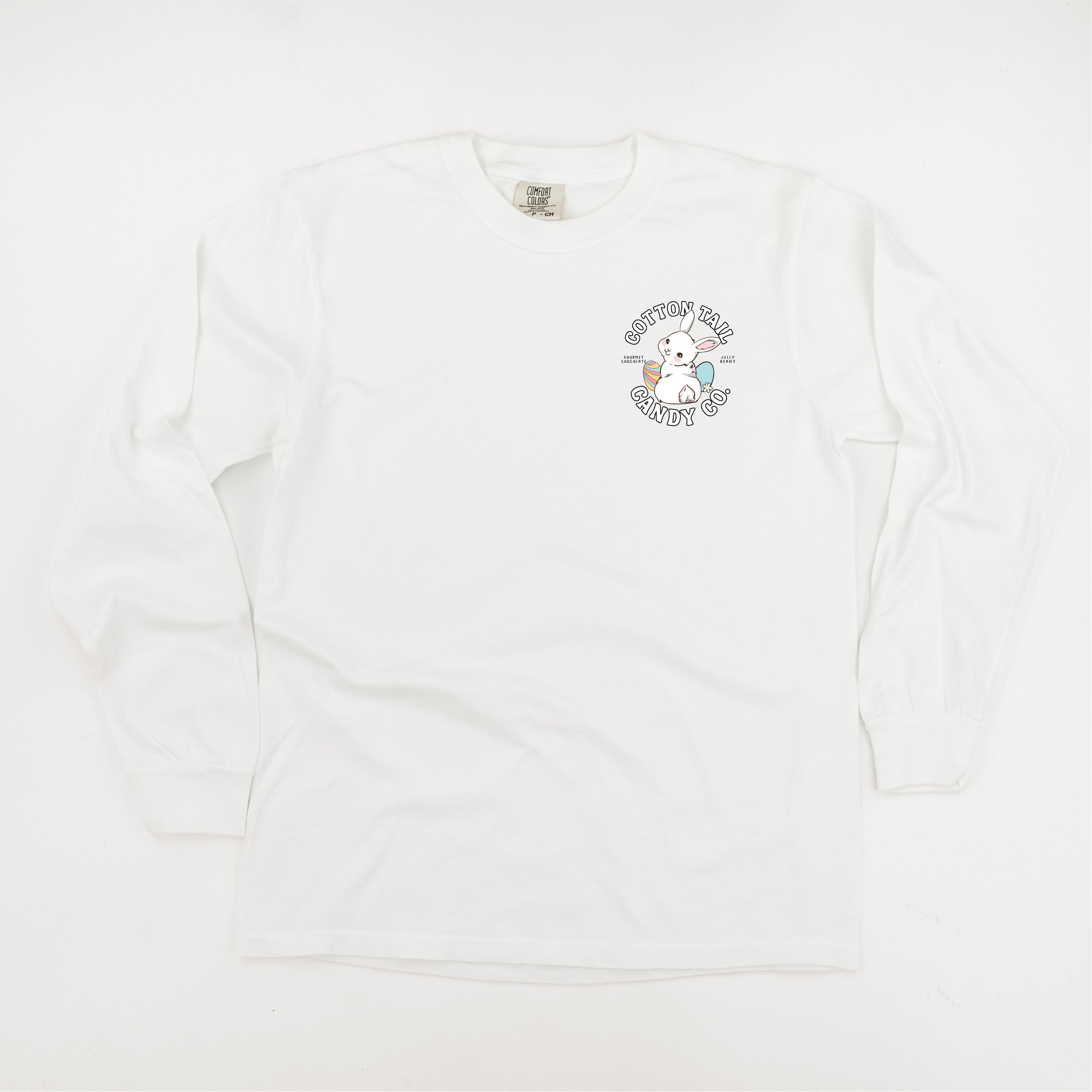 Cotton Tail Candy Co. (pocket) - LONG SLEEVE Comfort Colors Tee Little Mama Shirt Shop