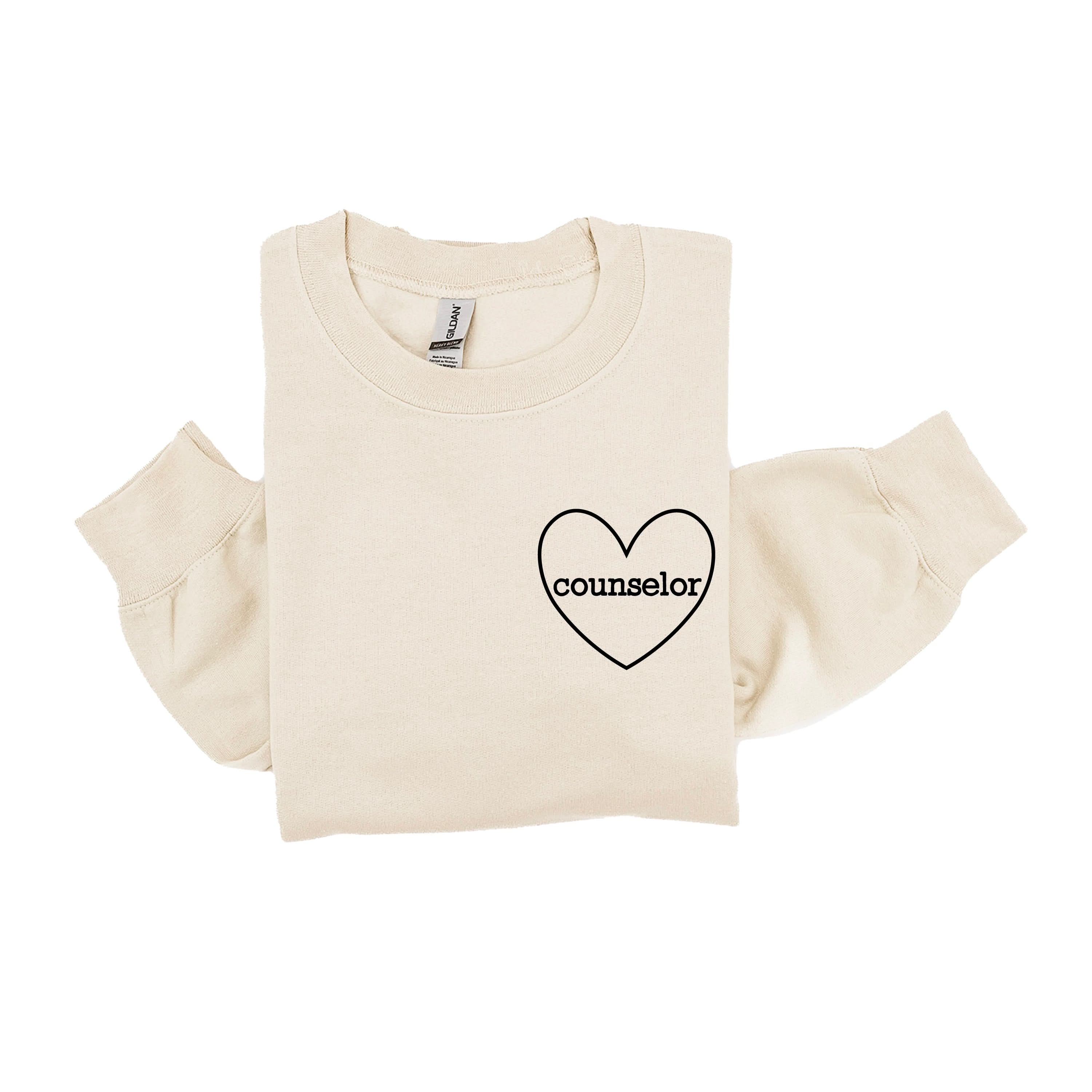Counselor (Heart Around) - BASIC Fleece Little Mama Shirt Shop LLC