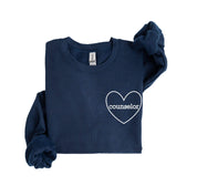 Counselor (Heart Around) - BASIC Fleece Little Mama Shirt Shop LLC