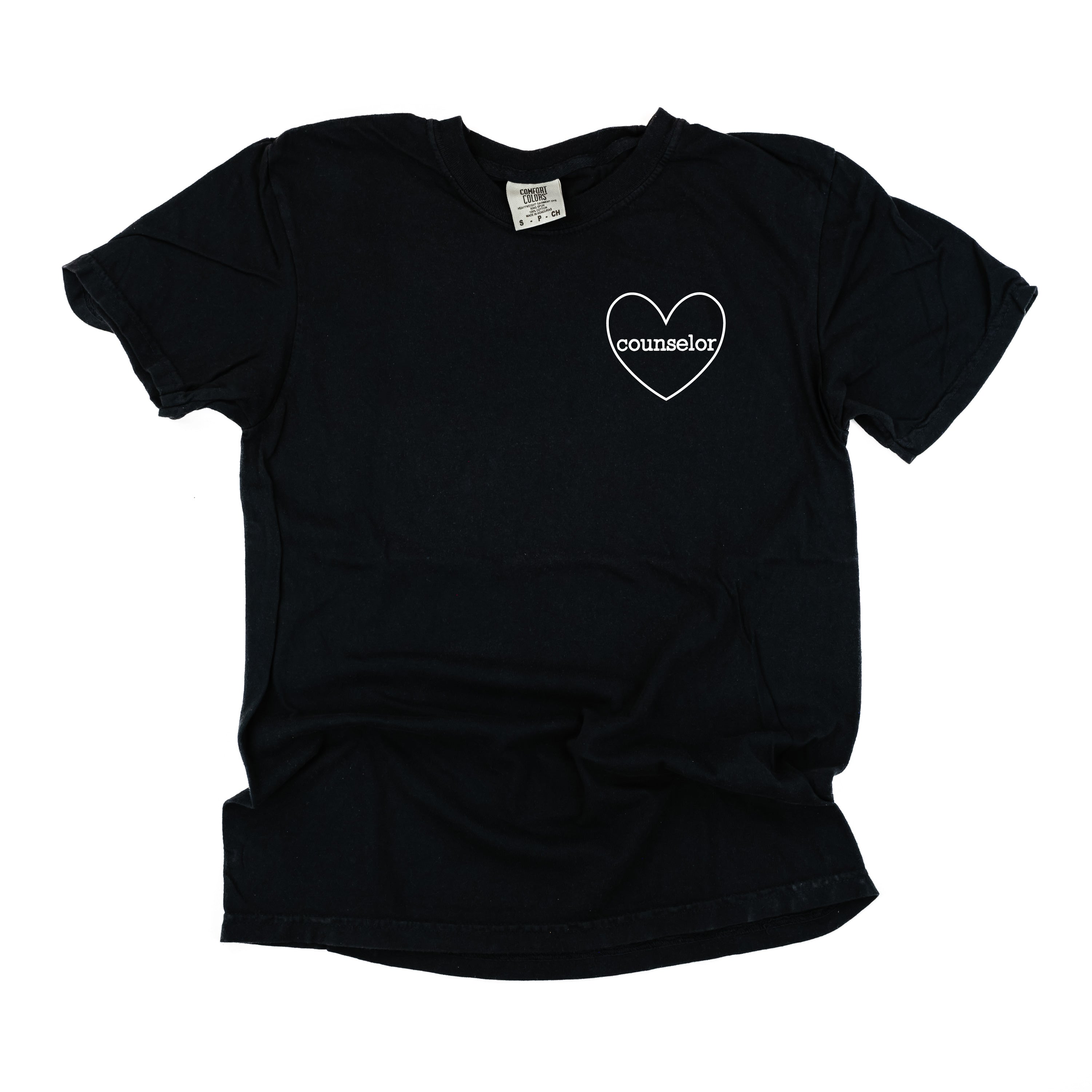 Counselor (Heart Around) - SHORT SLEEVE COMFORT COLORS TEE Little Mama Shirt Shop