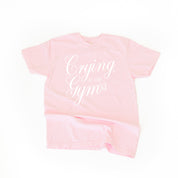 CRYING AT THE GYM - Short Sleeve Comfort Colors Little Mama Shirt Shop LLC