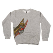 Cutthroat Trout - Hand Drawn - BASIC Fleece Little Mama Shirt Shop LLC