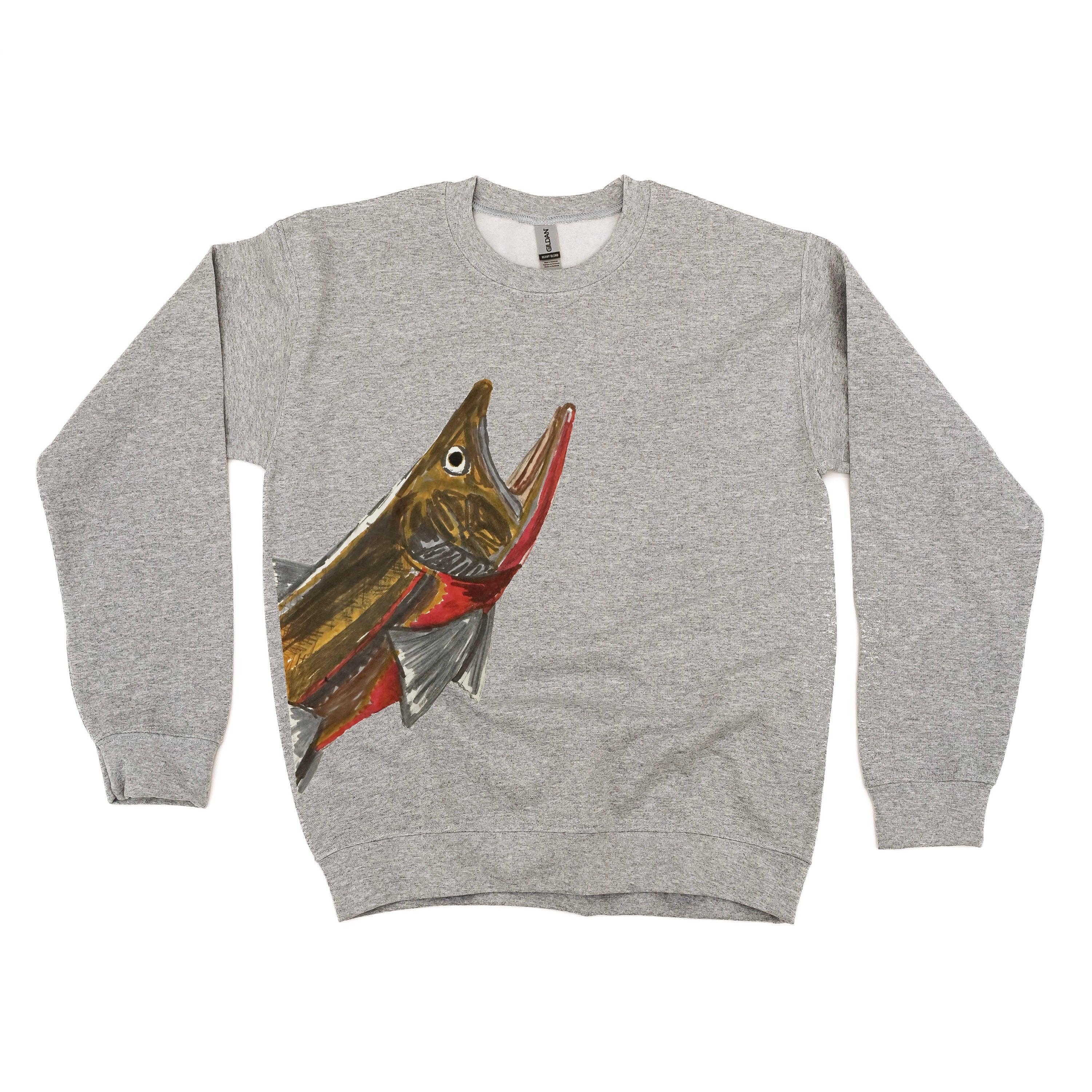 Cutthroat Trout - Hand Drawn - BASIC Fleece Little Mama Shirt Shop LLC