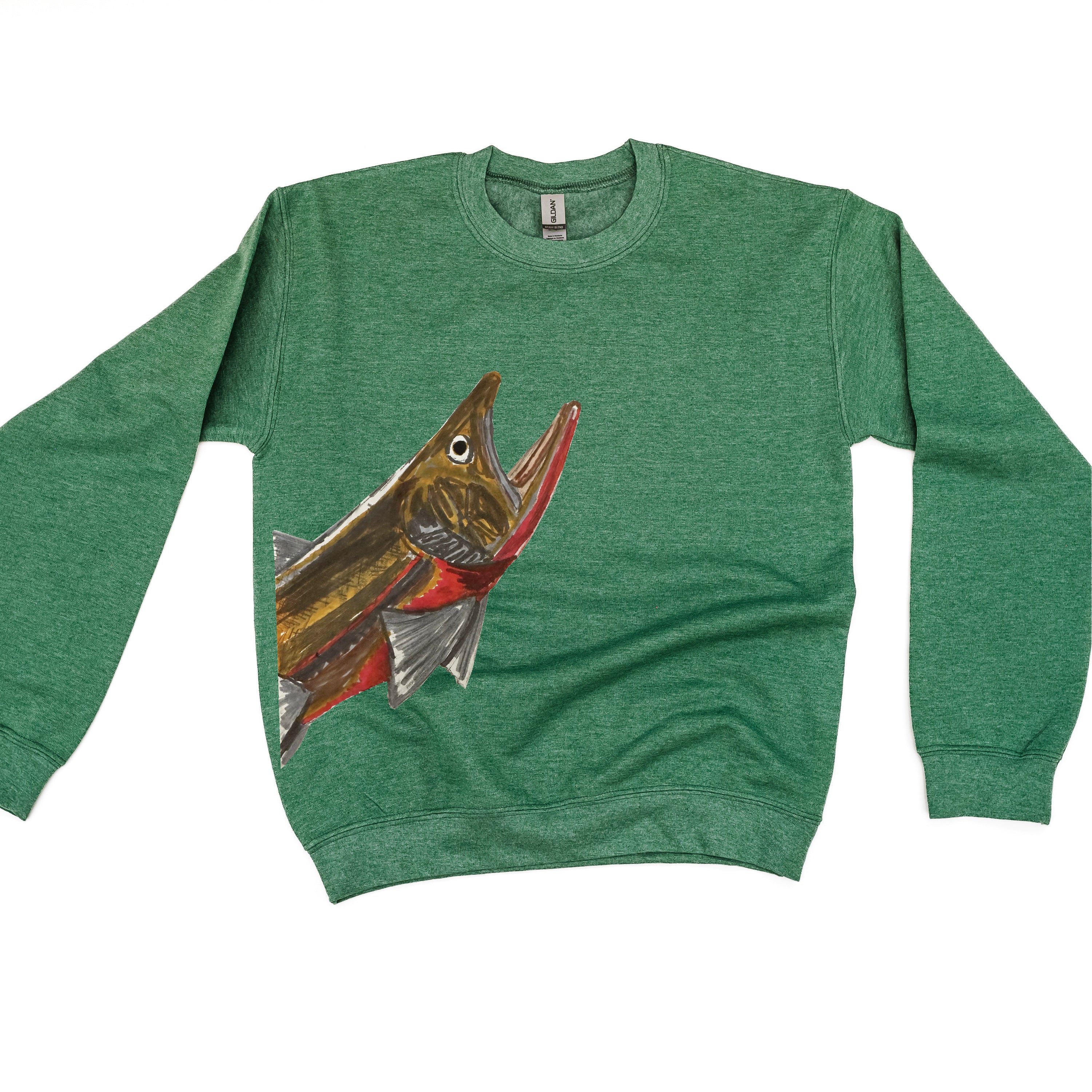 Cutthroat Trout - Hand Drawn - BASIC Fleece Little Mama Shirt Shop LLC