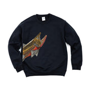 Cutthroat Trout - Hand Drawn - BASIC Fleece Little Mama Shirt Shop LLC