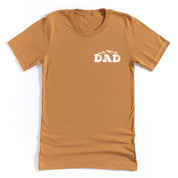 Dad w/ Mountains - Mountain Scene (pf&b) - Unisex Tee Little Mama Shirt Shop