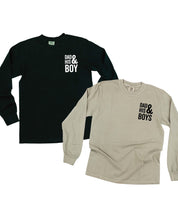 Dad & His Boy(s) / Girl(s) - Long Sleeve Comfort Colors Tee Little Mama Shirt Shop