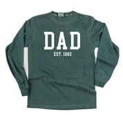 Dad - Est. (Select Your Year) - LONG SLEEVE Comfort Colors Tee Little Mama Shirt Shop