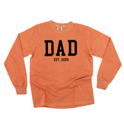 Dad - Est. (Select Your Year) - LONG SLEEVE Comfort Colors Tee Little Mama Shirt Shop