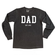 Dad - Est. (Select Your Year) - LONG SLEEVE Comfort Colors Tee Little Mama Shirt Shop