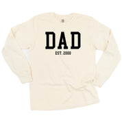 Dad - Est. (Select Your Year) - LONG SLEEVE Comfort Colors Tee Little Mama Shirt Shop