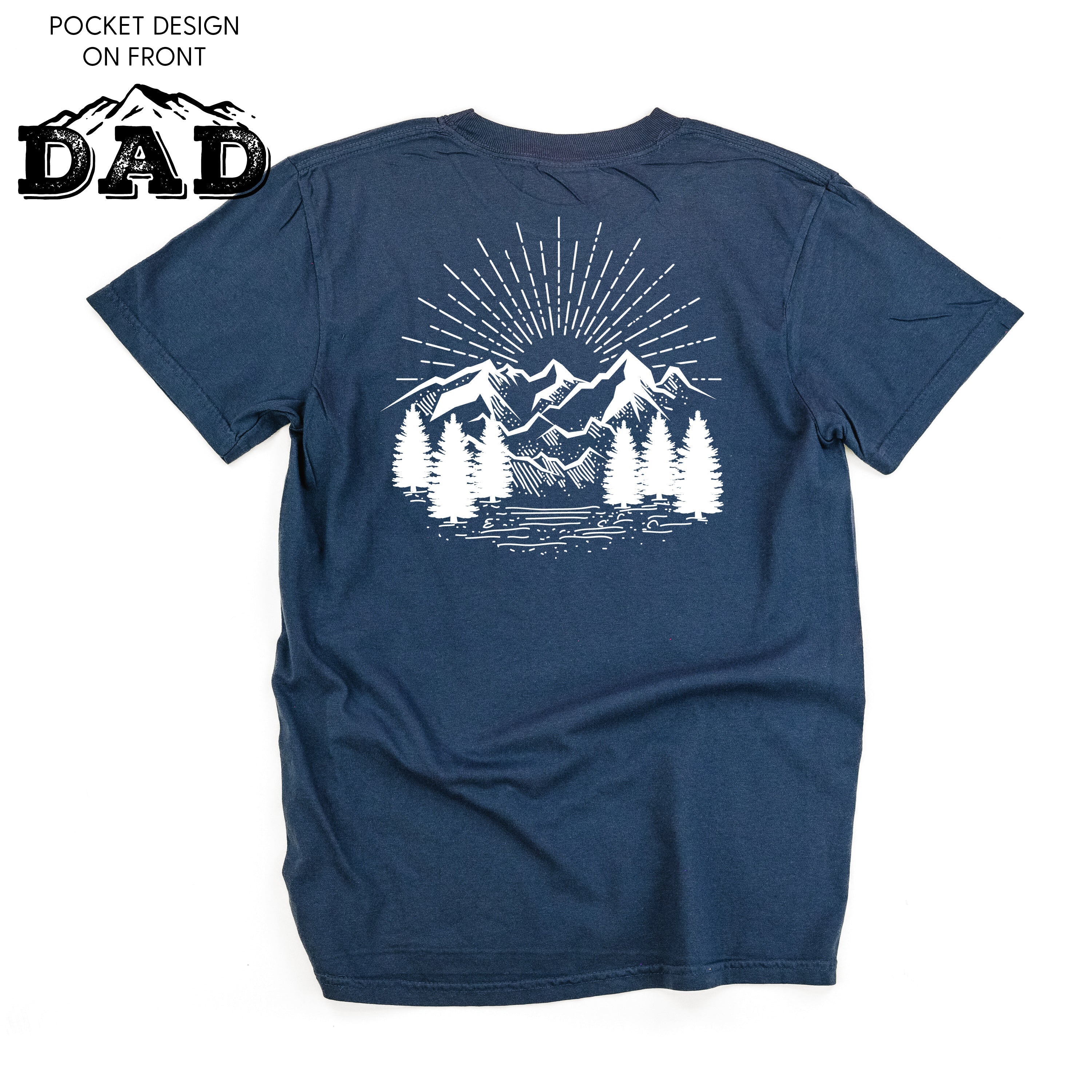  Mountain Scene (Back) - SHORT SLEEVE COMFORT COLORS TEE Little Mama Shirt Shop