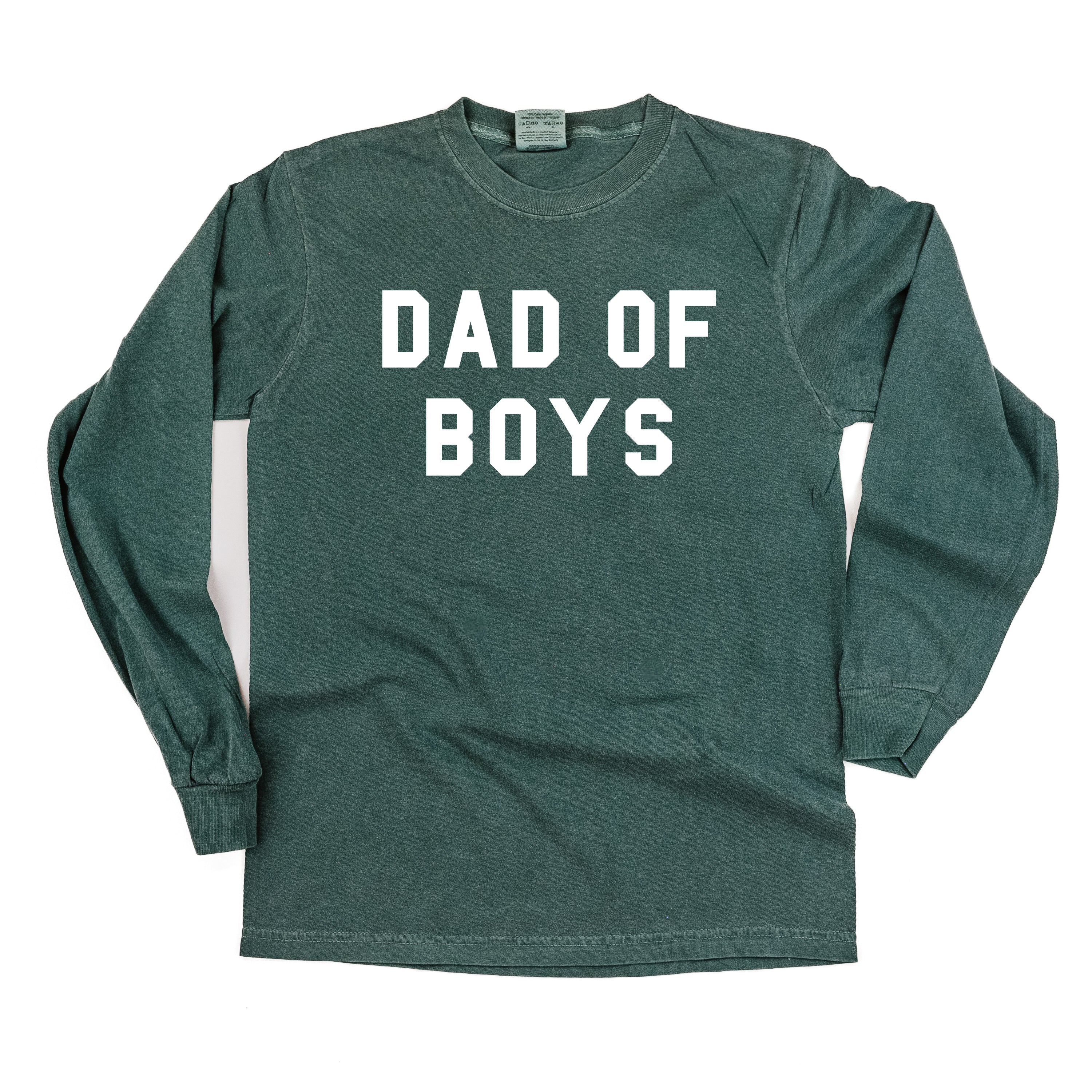 Dad of Boys - LONG SLEEVE Comfort Colors Tee Little Mama Shirt Shop