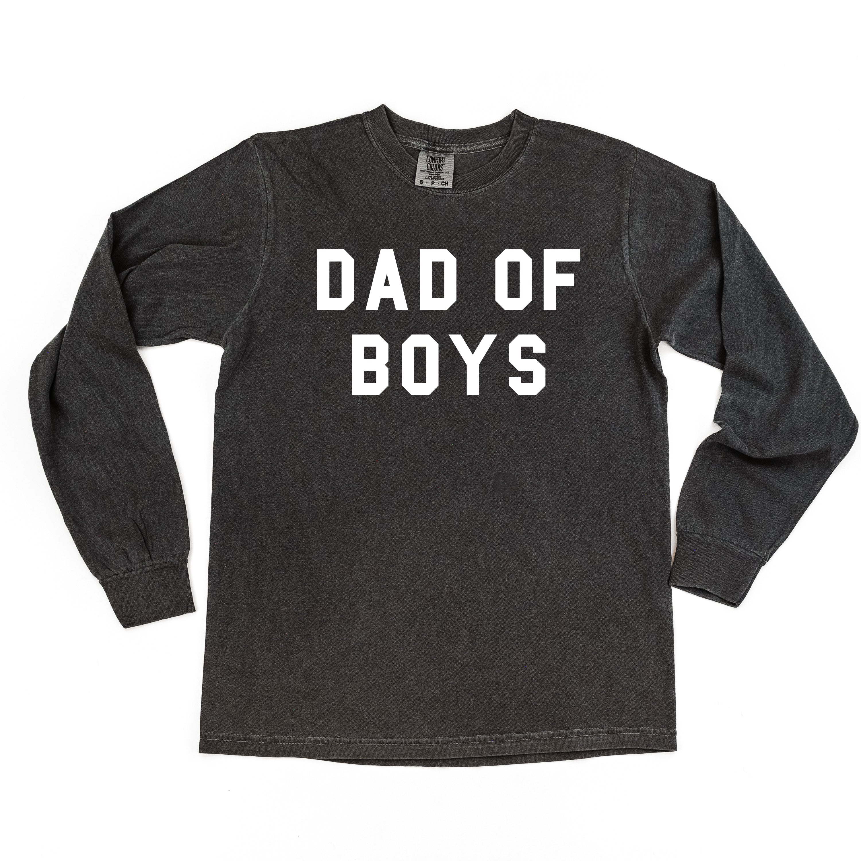 Dad of Boys - LONG SLEEVE Comfort Colors Tee Little Mama Shirt Shop