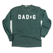 DAD x (Child Number) - LONG SLEEVE Comfort Colors Tee Little Mama Shirt Shop