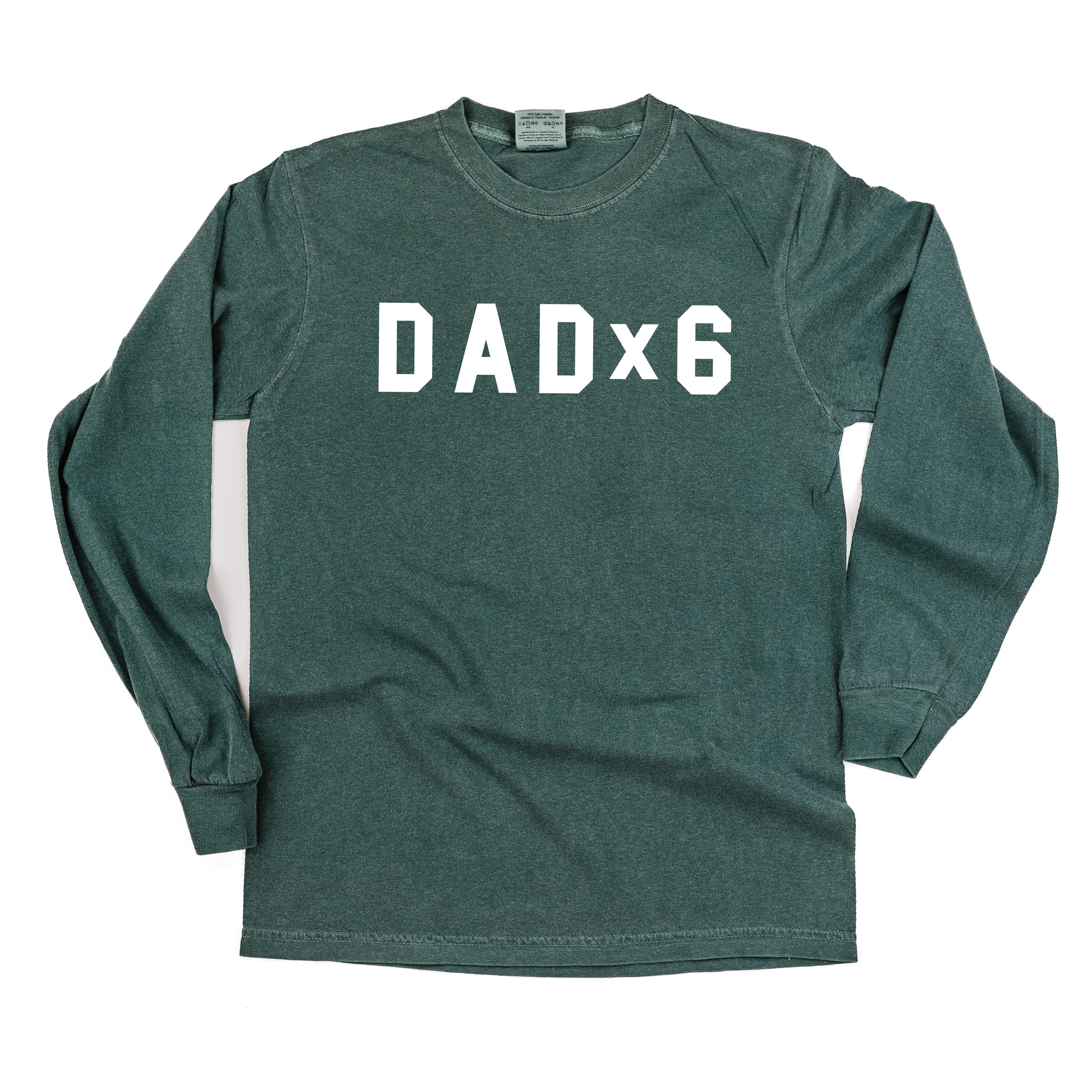 DAD x (Child Number) - LONG SLEEVE Comfort Colors Tee Little Mama Shirt Shop