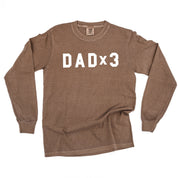 DAD x (Child Number) - LONG SLEEVE Comfort Colors Tee Little Mama Shirt Shop