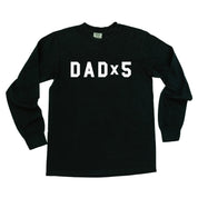 DAD x (Child Number) - LONG SLEEVE Comfort Colors Tee Little Mama Shirt Shop