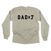 DAD x (Child Number) - LONG SLEEVE Comfort Colors Tee Little Mama Shirt Shop