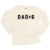 DAD x (Child Number) - LONG SLEEVE Comfort Colors Tee Little Mama Shirt Shop