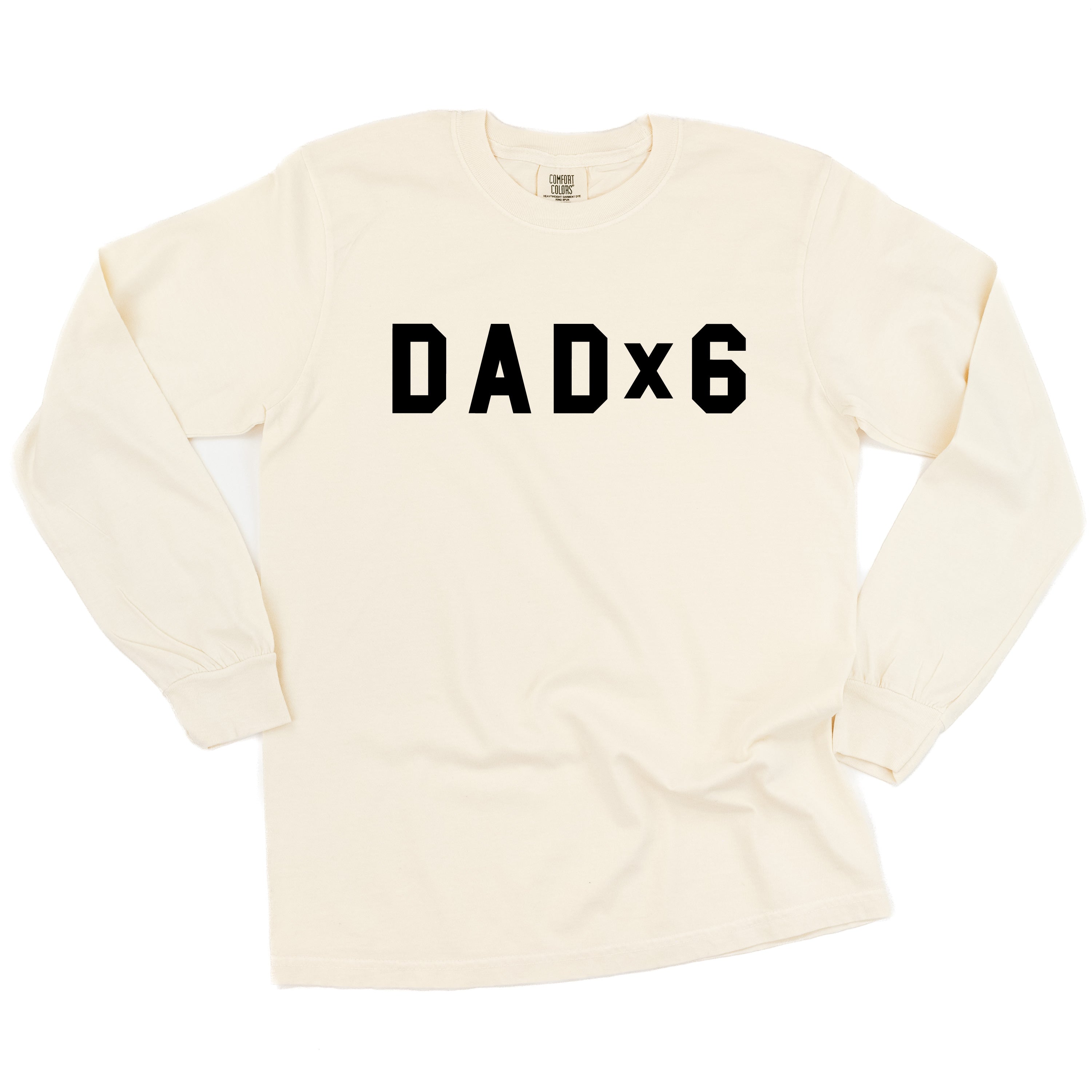 DAD x (Child Number) - LONG SLEEVE Comfort Colors Tee Little Mama Shirt Shop