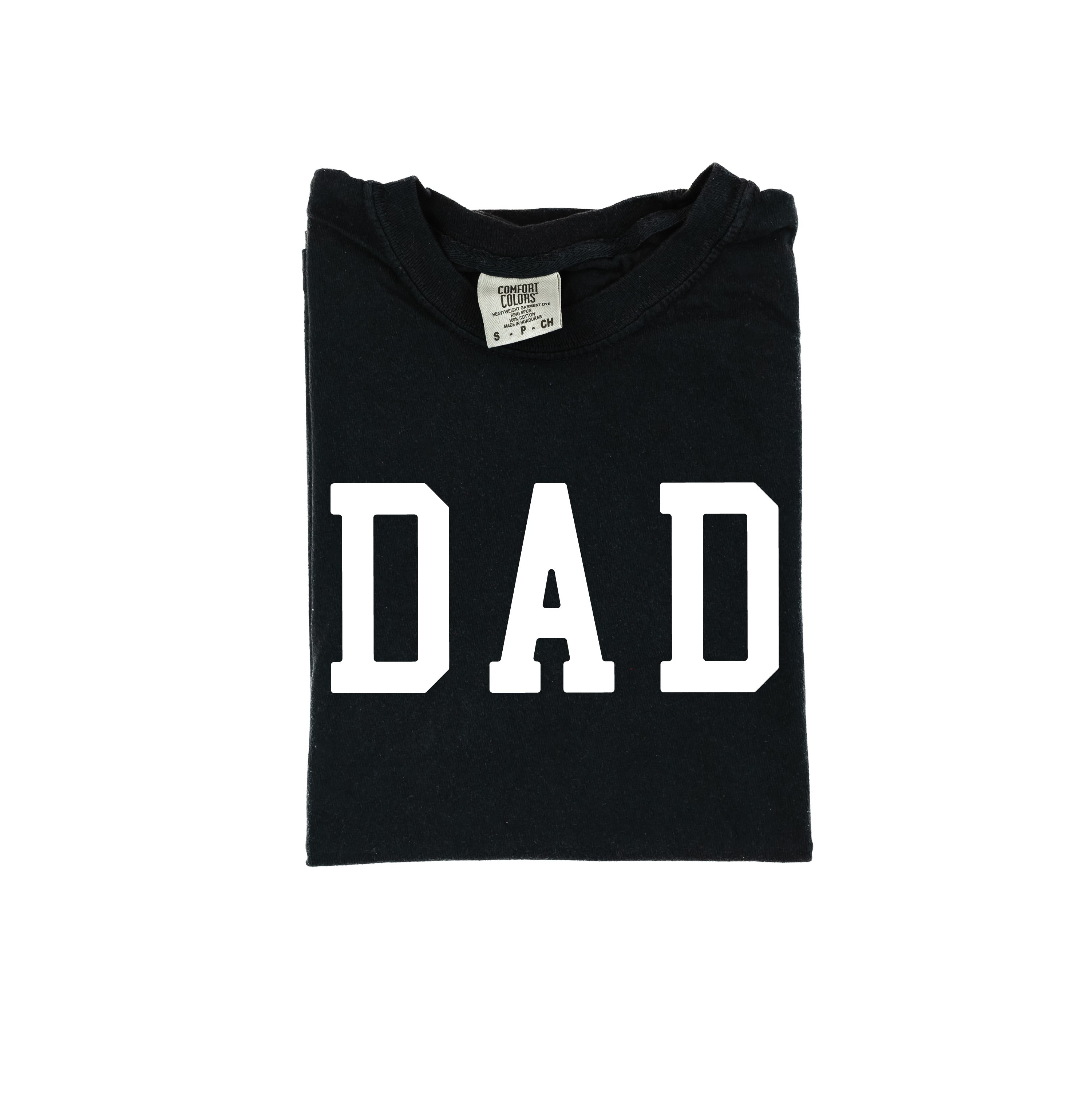 Dad - Varsity Straight Line - Comfort Colors Tee Little Mama Shirt Shop
