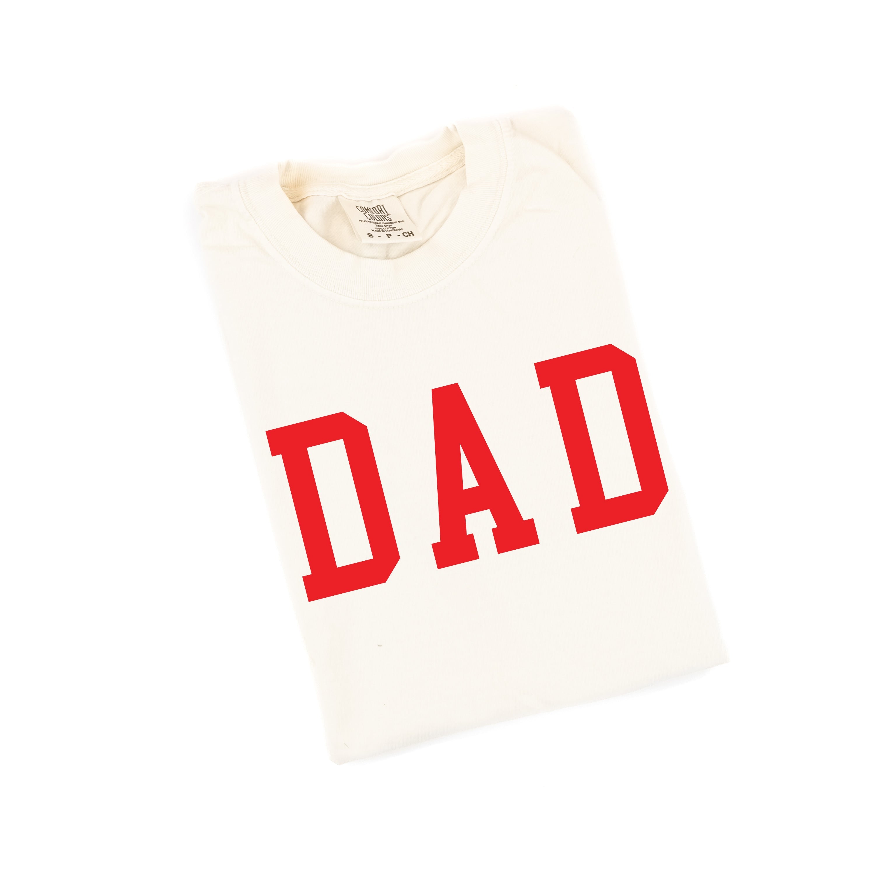 Dad - Varsity Straight Line - Comfort Colors Tee Little Mama Shirt Shop