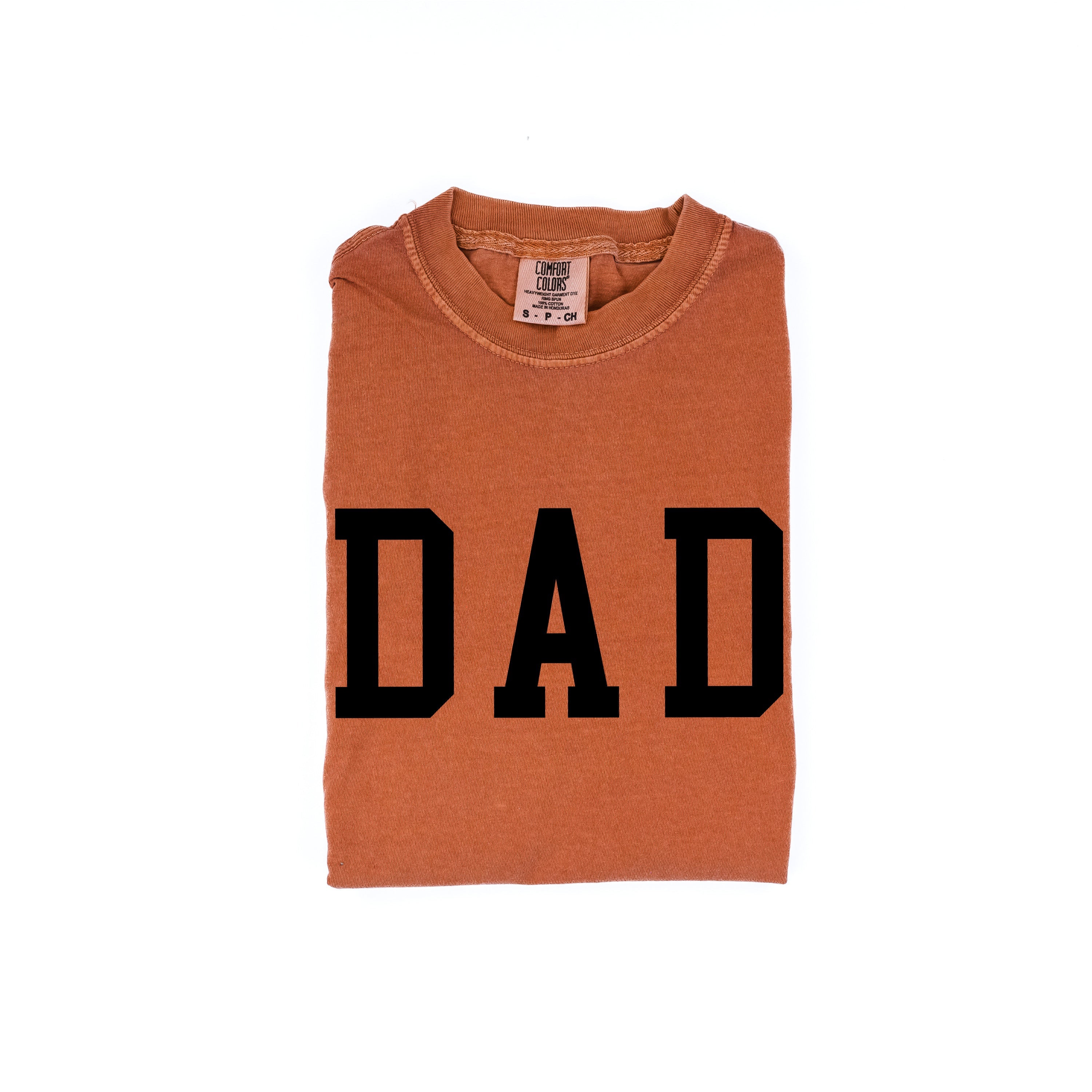 Dad - Varsity Straight Line - Comfort Colors Tee Little Mama Shirt Shop