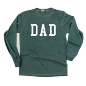 Dad - Varsity Straight Line - LONG SLEEVE Comfort Colors Tee Little Mama Shirt Shop