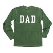 Dad - Varsity Straight Line - LONG SLEEVE Comfort Colors Tee Little Mama Shirt Shop