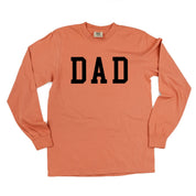 Dad - Varsity Straight Line - LONG SLEEVE Comfort Colors Tee Little Mama Shirt Shop