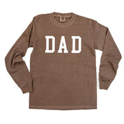 Dad - Varsity Straight Line - LONG SLEEVE Comfort Colors Tee Little Mama Shirt Shop