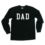 Dad - Varsity Straight Line - LONG SLEEVE Comfort Colors Tee Little Mama Shirt Shop