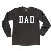 Dad - Varsity Straight Line - LONG SLEEVE Comfort Colors Tee Little Mama Shirt Shop