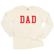 Dad - Varsity Straight Line - LONG SLEEVE Comfort Colors Tee Little Mama Shirt Shop