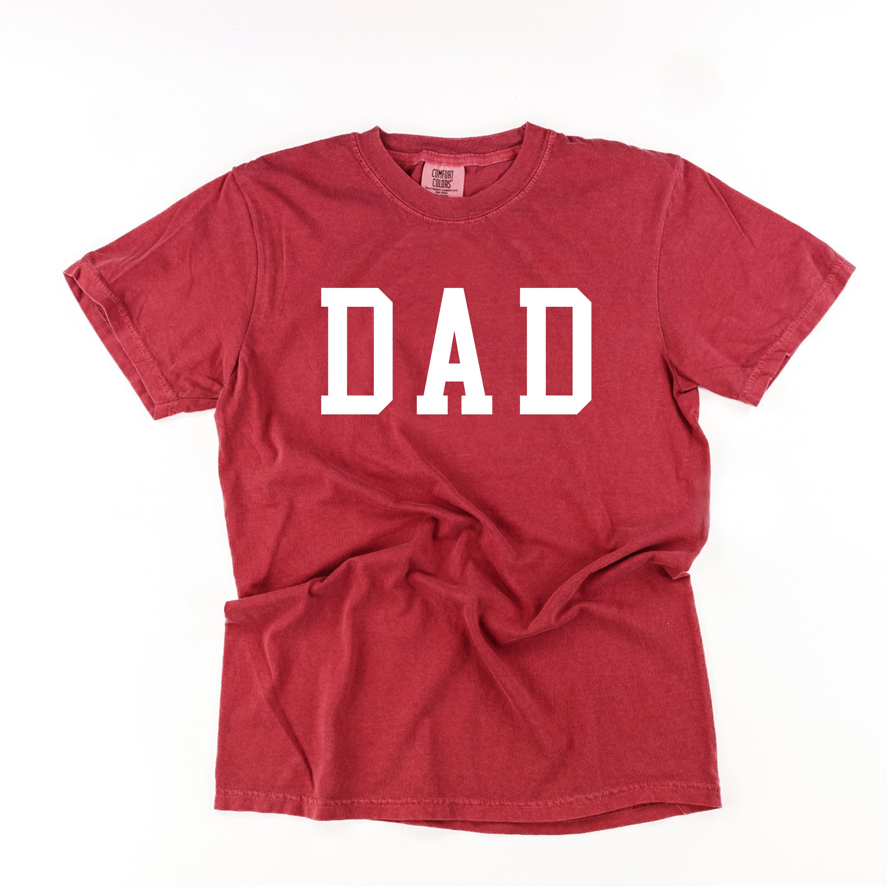 Dad - Varsity Straight Line - Comfort Colors Tee Little Mama Shirt Shop