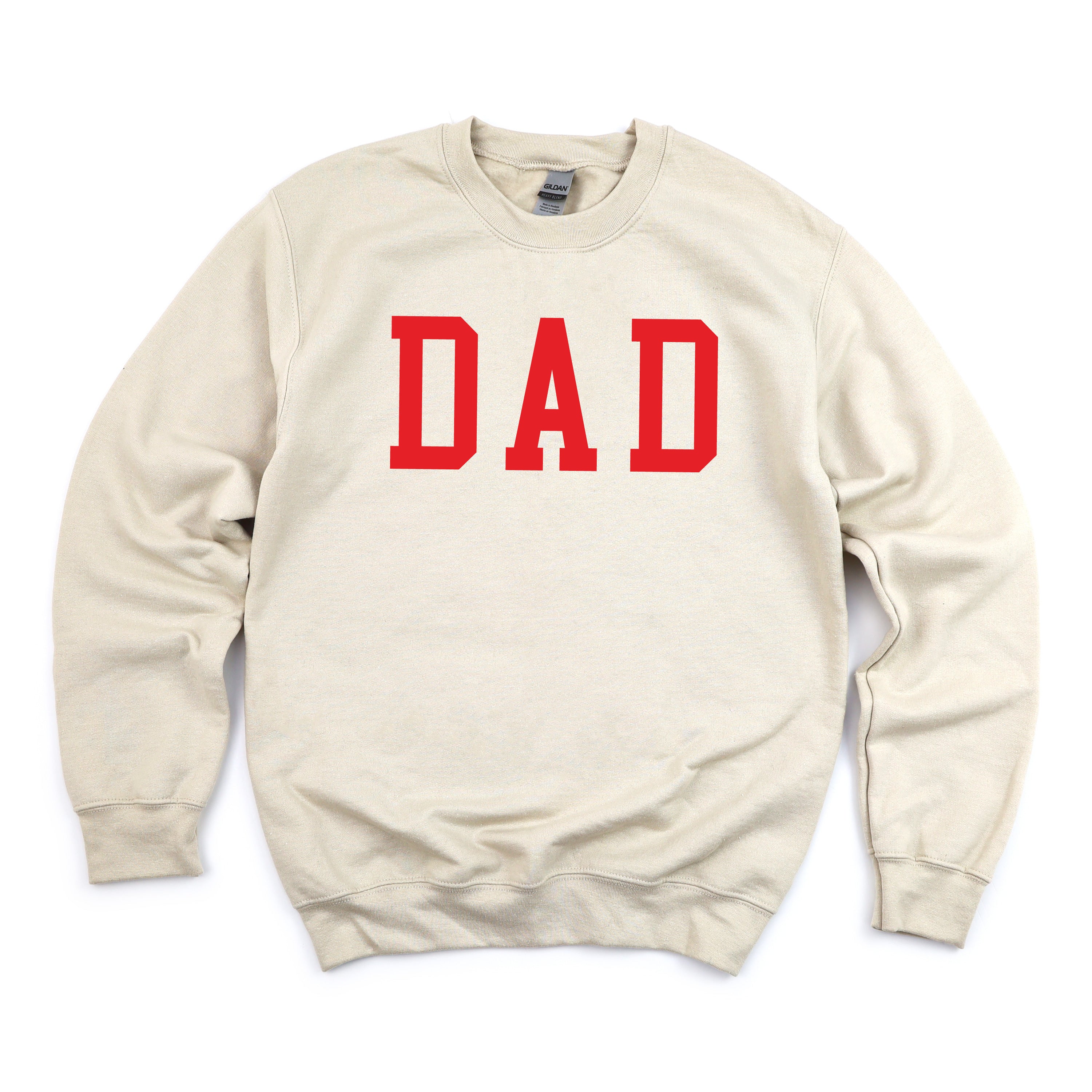 DAD - Varsity Straight Line - BASIC Fleece Little Mama Shirt Shop LLC