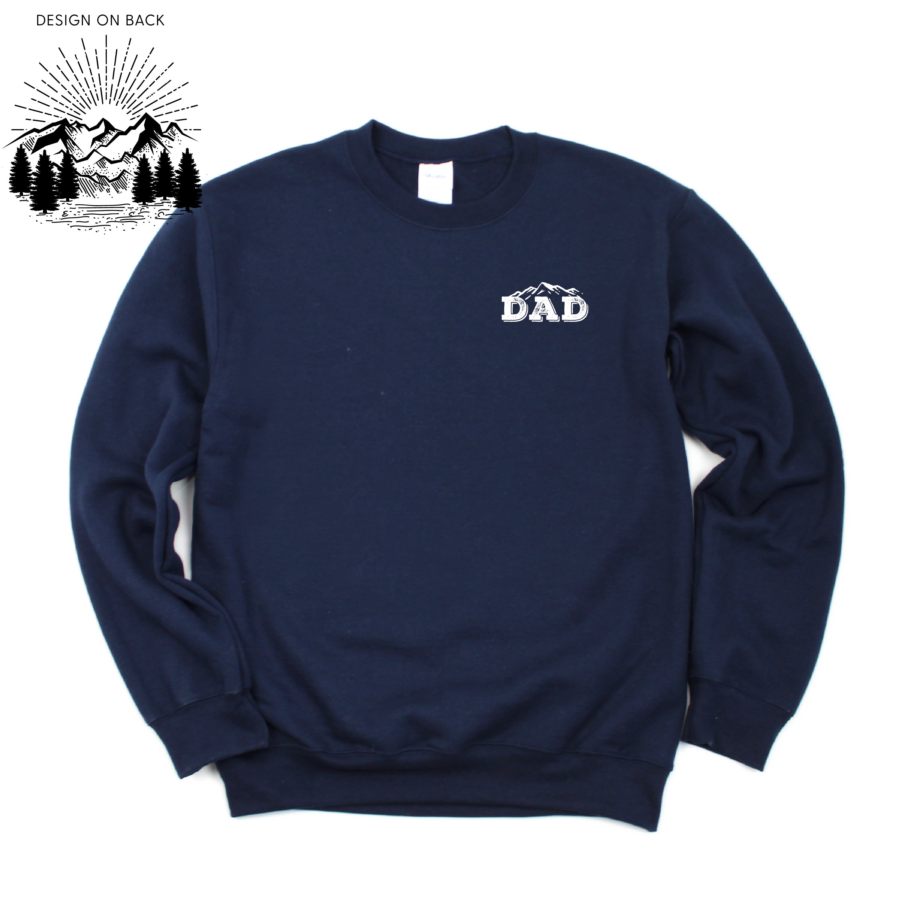  Mountains - Mountain Scene (pf&b) - BASIC Fleece Little Mama Shirt Shop LLC