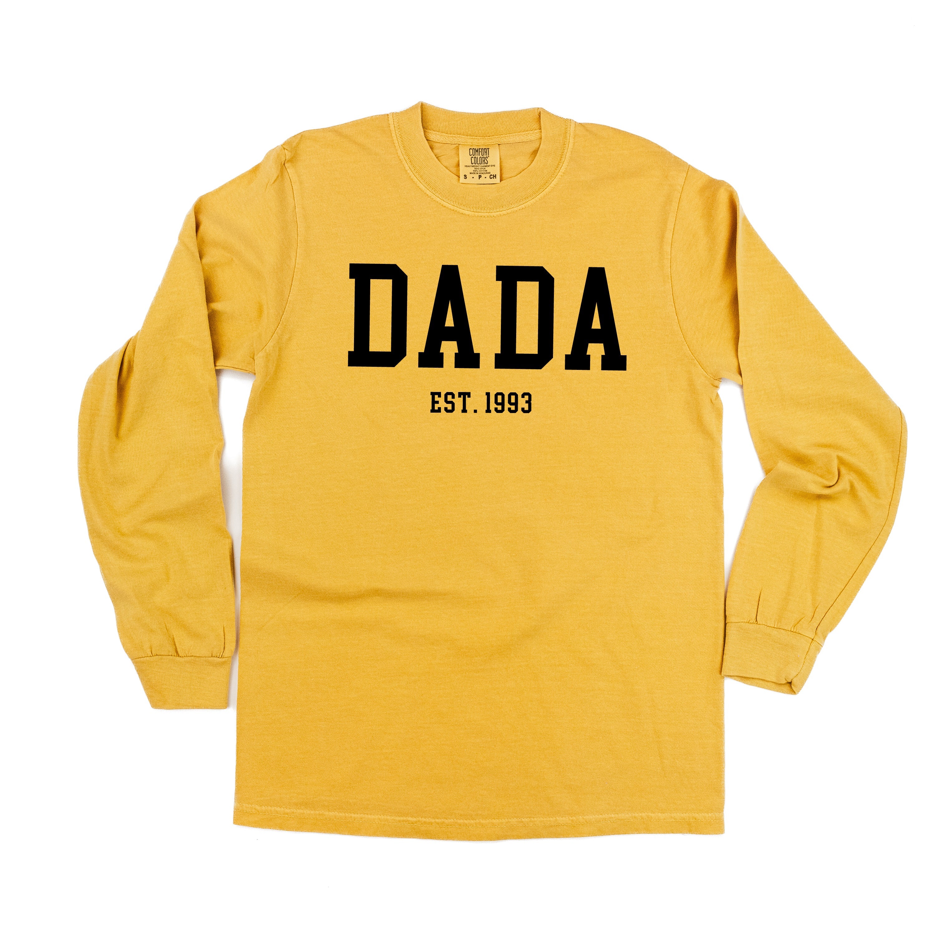 Dada - Est. (Select Your Year) - LONG SLEEVE Comfort Colors Tee Little Mama Shirt Shop