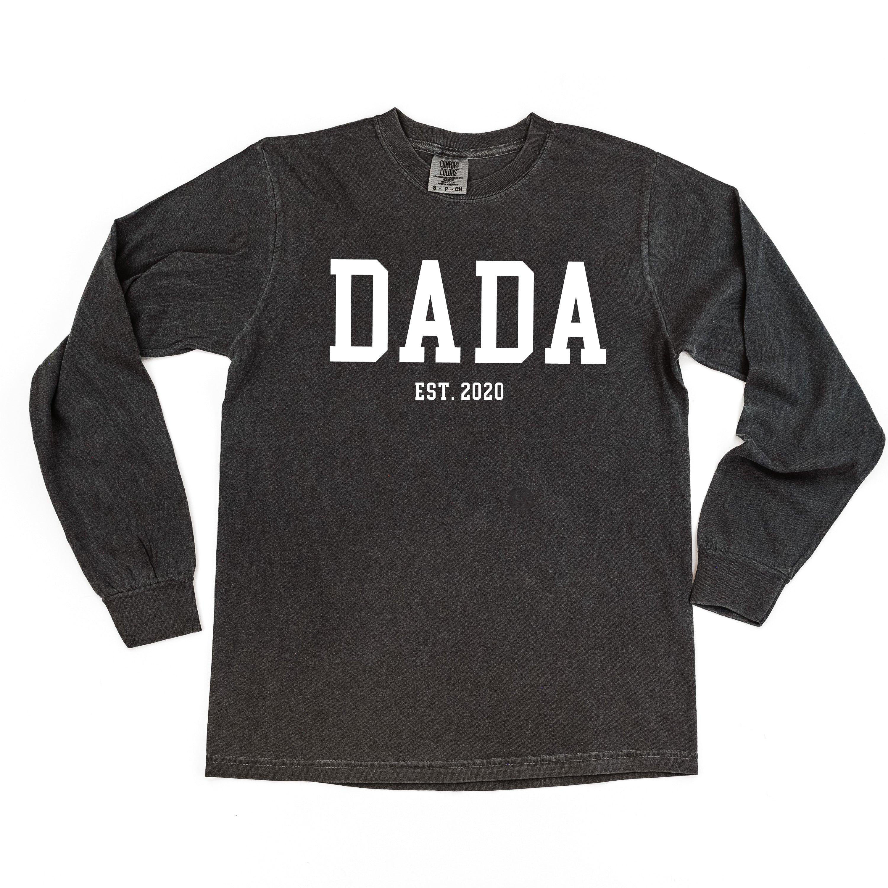 Dada - Est. (Select Your Year) - LONG SLEEVE Comfort Colors Tee Little Mama Shirt Shop