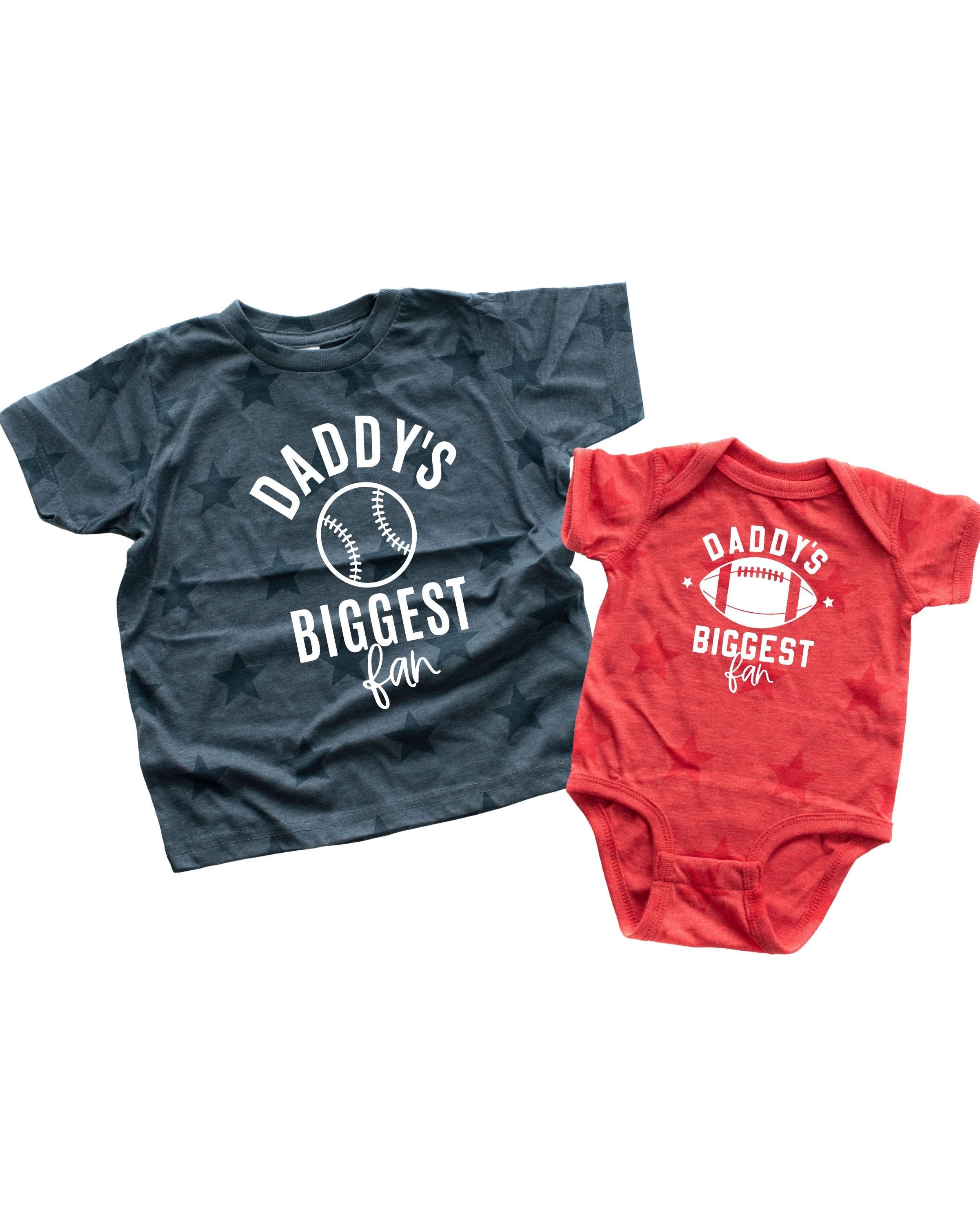 Daddy's Biggest Fan - (Choose Your Sport) - Child STAR Tee Little Mama Shirt Shop