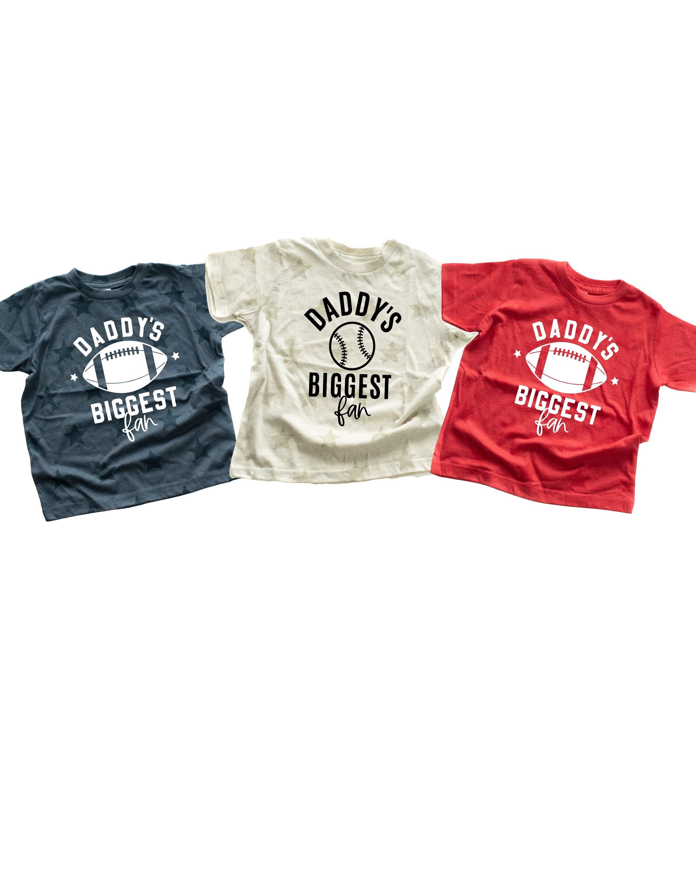 Daddy's Biggest Fan - (Choose Your Sport) - Child STAR Tee Little Mama Shirt Shop