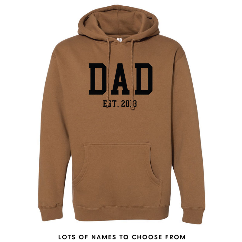 CAMEL - Midweight Father's Day Hoodie - EST. - Select Your Name and Year