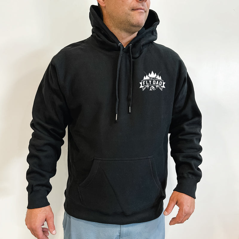 2023 FATHER'S DAY - Embroidered Heavyweight Hoodie - BLACK w/ White Thread